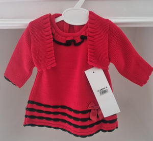 945- Red/Green Knitted dress set