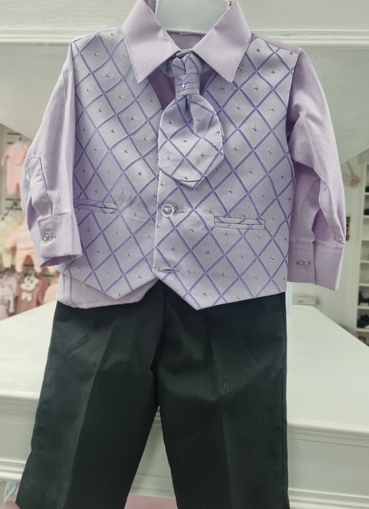 LBS88 - Lilac 4PC Suit set