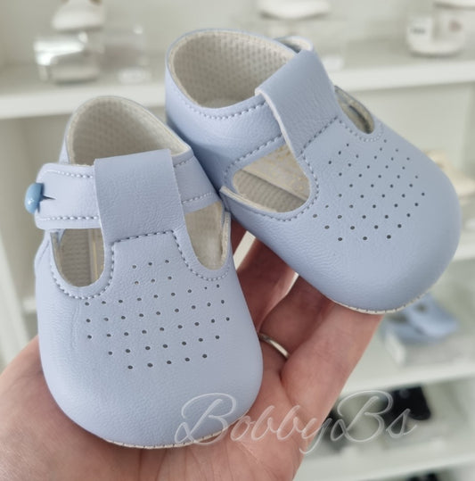 625- Blue Pinhole softsole shoe