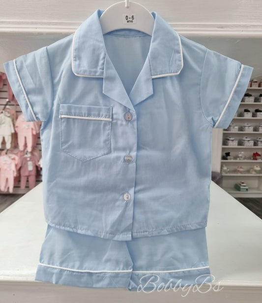 BCPJ3 - Baby Blue cotton Pyjamas