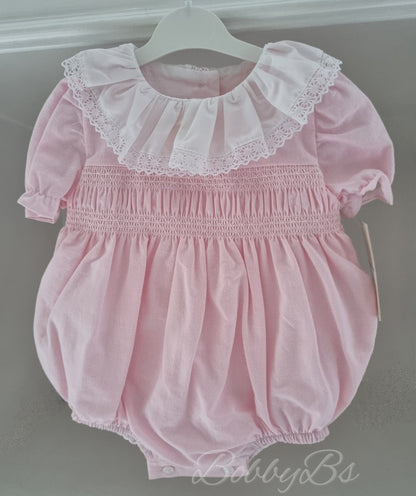 SG105 - Pink smocked romper