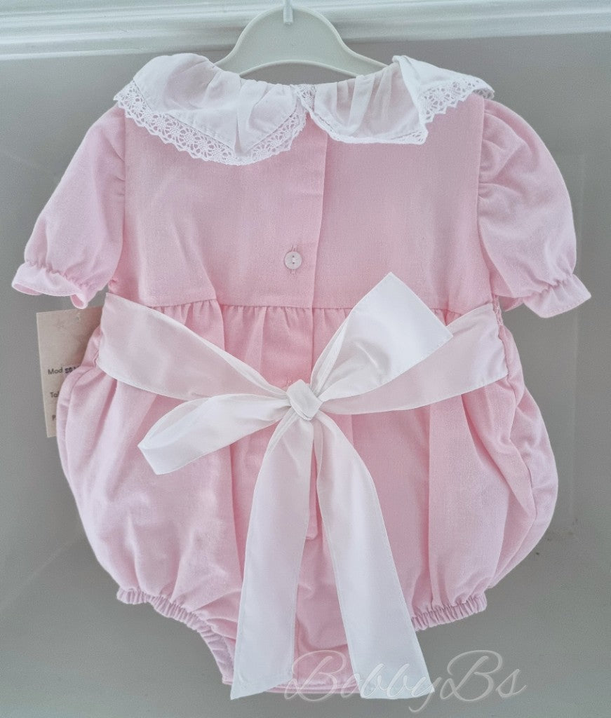 SG105 - Pink smocked romper