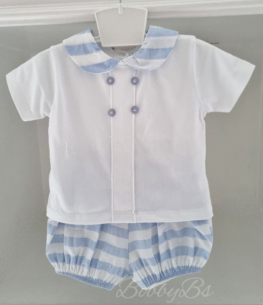 M0D62 - Blue striped short set