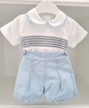 Load image into Gallery viewer, SG56- Blue Smocked short set