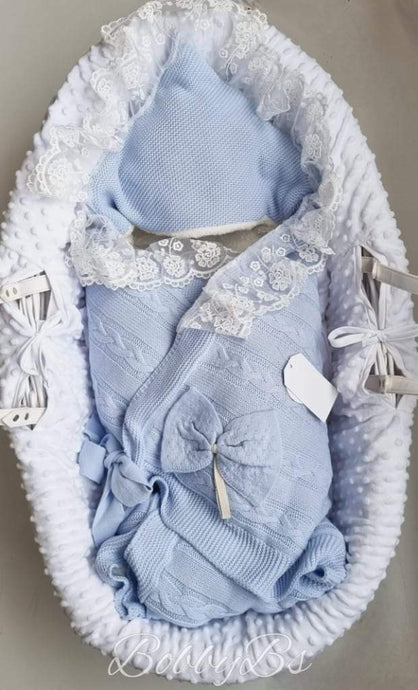 JK2023 - Blue Luxury Knitted baby nest