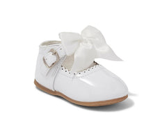 Load image into Gallery viewer, KYLIE - White Hardsole Patent bow shoe