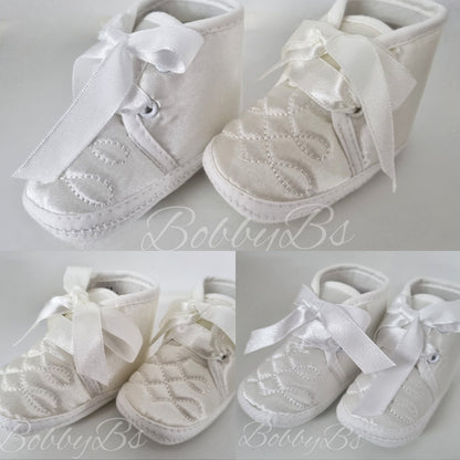 USB1 - Unisex Satin Baby Booties/Shoes