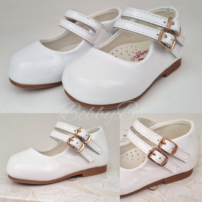 SIENNA - White  Hardsole MaryJayne shoe