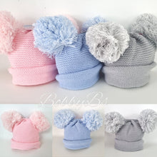Load image into Gallery viewer, H510 - plain knit double pom