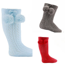 Load image into Gallery viewer, PS04  - Pereline sock with pom pom