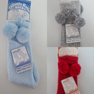 PS04  - Pereline sock with pom pom