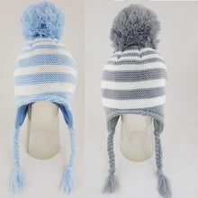 Load image into Gallery viewer, PK6197 - Striped Pompom Hat
