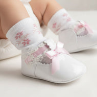 VALENTINA - Softsole Patent lace baby shoe
