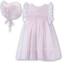Load image into Gallery viewer, Z1085 - Sarah Louise Smocked dress &amp; Bonnet