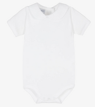 Load image into Gallery viewer, 1181- White peter pan collar baby vest