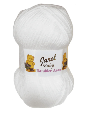 WHITE Jarol Rambler Aran 100g (4300)