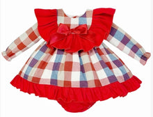Load image into Gallery viewer, MYDB2499 - Red &amp; Blue Checked dress set