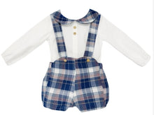 Load image into Gallery viewer, MYD26231 - Navy Checked Brace short set