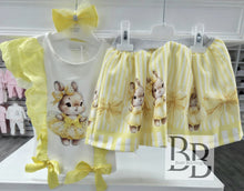 Load image into Gallery viewer, YG40 - Lemon Bunny Diamante Frilled Skirt set