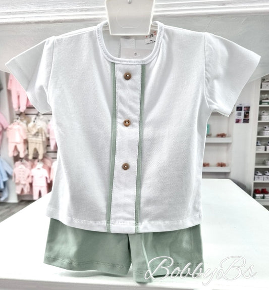 MOD63 - Sage cotton short set