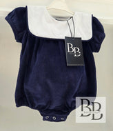 VECN2 - Navy cord style traditional Christmas romper