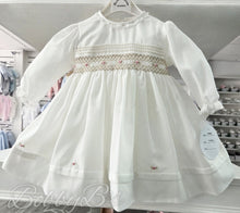 Load image into Gallery viewer, 013768 - Ivory &amp; Beige Long sleeved smocked dress