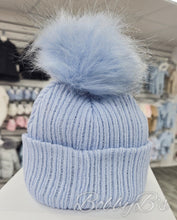 Load image into Gallery viewer, 6086 - Fur ribbed pom hat