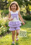 T289 - Lilac Frilled  short set (1YR-10YR)