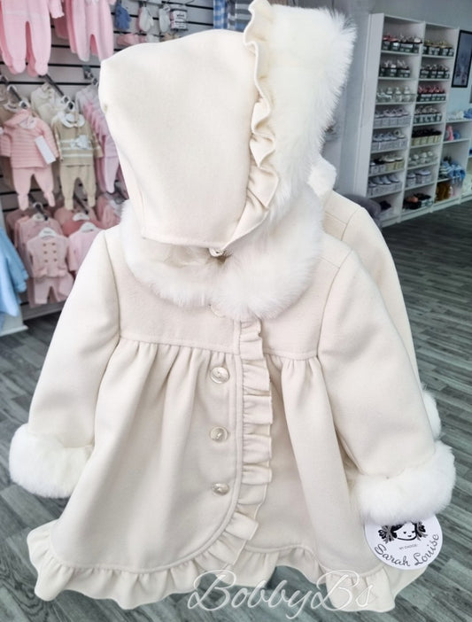 013164 - Sarah Louise Coat & Bonnet Ivory