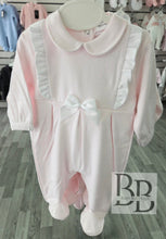 Load image into Gallery viewer, LBS26/1 -  Pink Cotton Frilled Babygrow