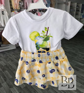 T512- Blueberry Skort set