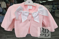 MC902  - Baby Pink Double Bow Cardigan