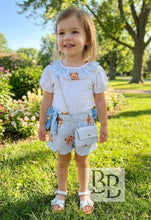 Load image into Gallery viewer, T76 - Girls Blue Teddy Short set (1YR-10YR)