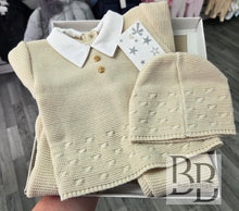 Load image into Gallery viewer, 1135- Beige First Size 3PC Knitted set