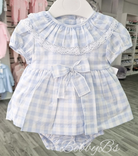 L4 - Blue gingham dress set