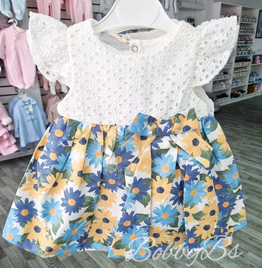 4348 - Blue floral dress