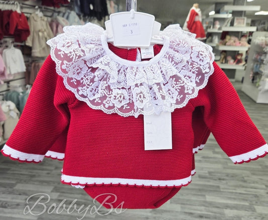 C9110 - Red Luxury knitted set