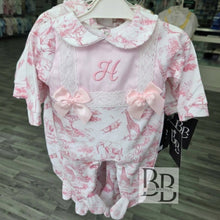 Load image into Gallery viewer, PSB - Pink Double Bow Safari babygrow