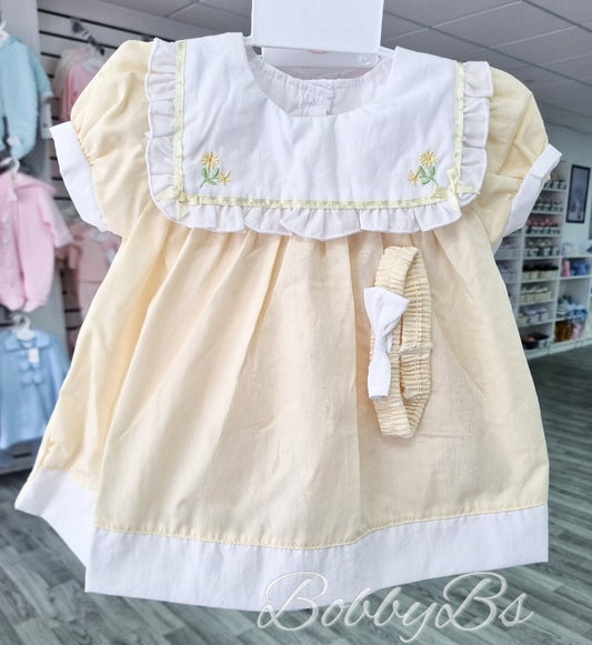 9239 - Lemon Cotton dress set