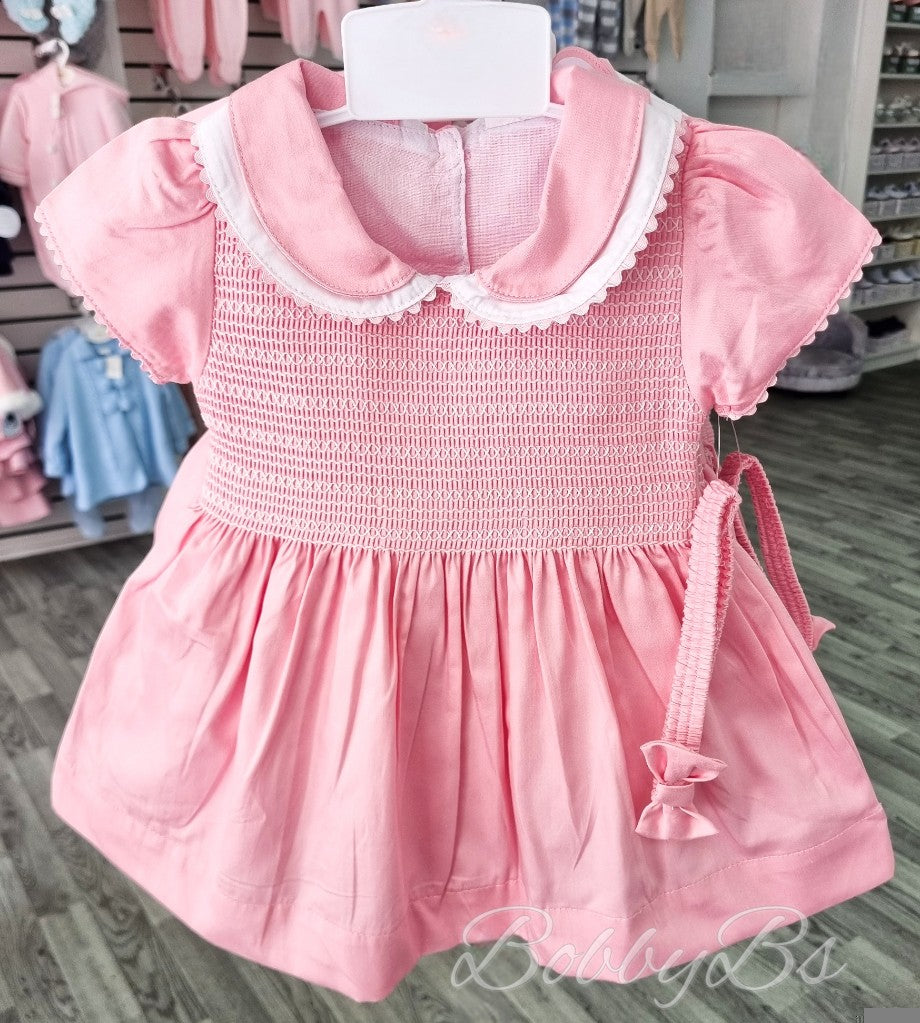2503 - Pink smocked dress