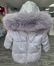 Load image into Gallery viewer, WMGP - Grey Fur trimmed coat