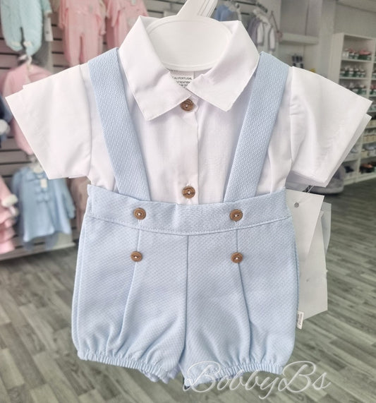 EL193 - Blue brace short set