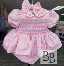 Load image into Gallery viewer, SPD21 - Pink Smocked dress set