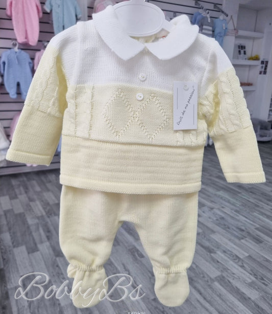 24/2218 -  Lemon First Size 3PC Knitted set