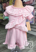 Load image into Gallery viewer, T244 - Frilled Pink short set (6M-8YR)