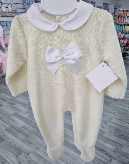 LKB3 - Lemon knitted babygrow