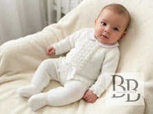 Load image into Gallery viewer, 1562 - White First Size 3PC Knitted set