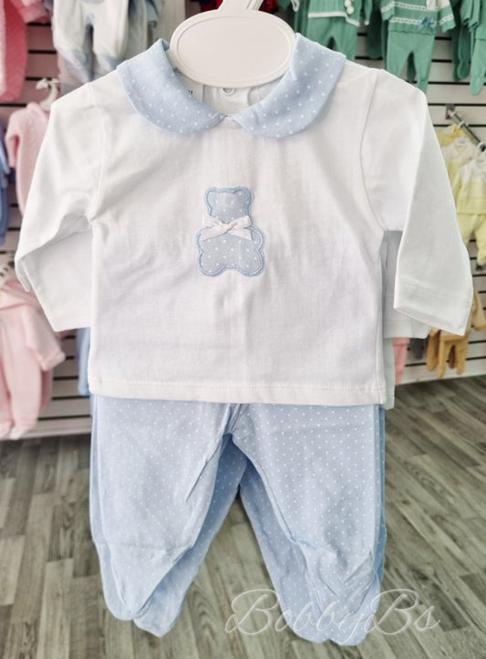 MOD02 - Blue Cotton teddy trouser set