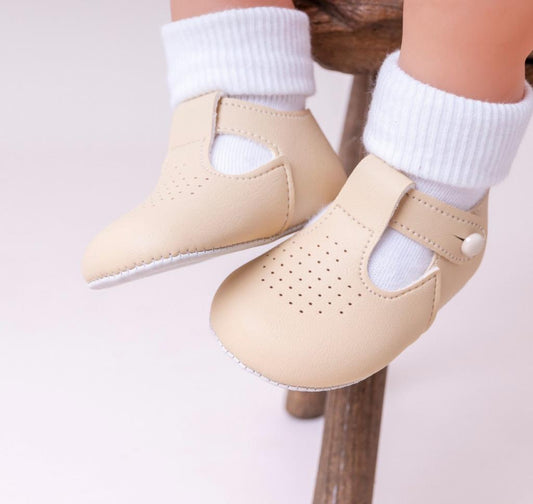 625- Beige Pinhole softsole shoe