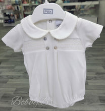 Load image into Gallery viewer, B0455 - Ivory Cotton smocked romper